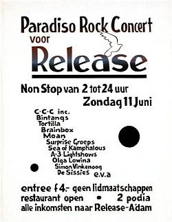 Golden Earring show announcement June 11, 1972 Amsterdam - Paradiso